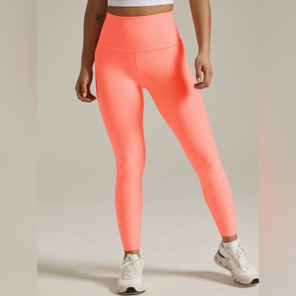 Beyond Yoga Pants - Beyond Yoga Spacedye Caught In The Midi Legging Bright Orange L Large